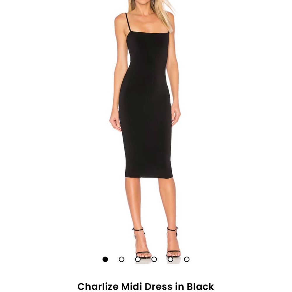 Charlize Midi Dress in Black - Nookie